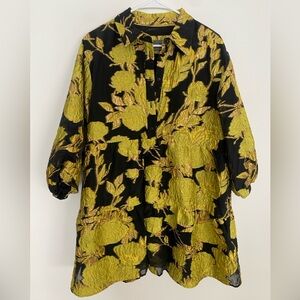 Anthropologie Bettina Tiered Jacquard Dress - Size Medium